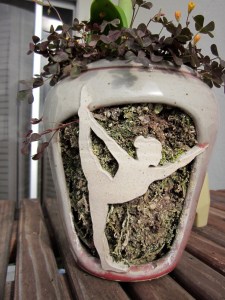 Standing Bow Female with plant